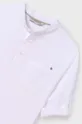 biela Detská bavlnená košeľa s dlhým rukávom Mayoral