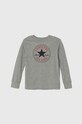 Converse longsleeve din bumbac print gri 966243