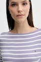 Хлопковый лонгслив Tommy Hilfiger фиолетовой WW0WW40589