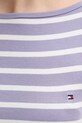 Tommy Hilfiger longsleeve bawełniany WW0WW40589 fioletowy