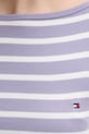 Хлопковый лонгслив Tommy Hilfiger WW0WW40589 фиолетовой