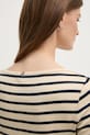Бавовняний лонгслів Tommy Hilfiger WW0WW40589 бежевий