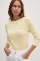 Tommy Hilfiger longsleeve bawełniany żółty WW0WW40589