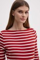 Tommy Hilfiger longsleeve bawełniany czerwony WW0WW40589