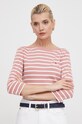 Βαμβακερή μπλούζα με μακριά μανίκια Tommy Hilfiger ροζ WW0WW40589