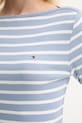 Bavlněné tričko s dlouhým rukávem Tommy Hilfiger WW0WW40589 modrá