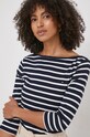 Бавовняний лонгслів Tommy Hilfiger темно-синій WW0WW40589