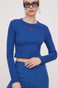 HUGO longsleeve 50508617 niebieski SS24