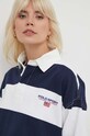 Bavlněné tričko s dlouhým rukávem Polo Ralph Lauren námořnická modř 211936917
