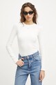 Tommy Jeans longsleeve alb DW0DW17387