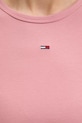 Блуза с дълги ръкави Tommy Jeans DW0DW17387 оранжев