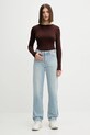 Лонгслів Tommy Jeans DW0DW17387 коричневий AW25