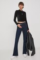 Tričko s dlouhým rukávem Calvin Klein Jeans J20J217658 černá SS24