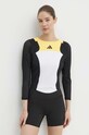 adidas Performance longsleeve treningowy wzorzyste czarny IM8177