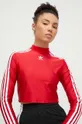 rosso adidas Originals camicia a maniche lunghe