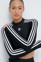 Tričko s dlouhým rukávem adidas Originals nášivka černá IU2428