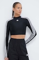 Tričko s dlouhým rukávem adidas Originals černá IU2428