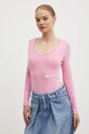 Karl Lagerfeld Jeans body 240J1710 rózsaszín
