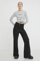 Tričko s dlhým rukávom Karl Lagerfeld Jeans sivá