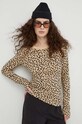 Levi's longsleeve din bumbac uni bej 69555