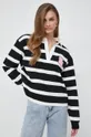 czarny Karl Lagerfeld longsleeve bawełniany Damski