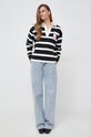Karl Lagerfeld longsleeve bawełniany 240W1820 czarny SS24