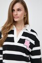 Karl Lagerfeld longsleeve bawełniany czarny 240W1820
