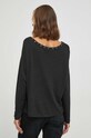 Odzież Pepe Jeans longsleeve z domieszką lnu HOLDEN PL505738 czarny