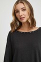 Pepe Jeans longsleeve din amestec de in negru PL505738