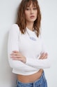 Tričko s dlouhým rukávem Guess Originals W4RI58KA0Q1 béžová