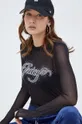 Tričko s dlhým rukávom Juicy Couture čierna