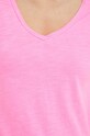 Tričko s dlouhým rukávem American Vintage T-SHIRT ML COL V JAC52VH23 růžová