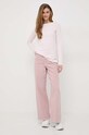 Бавовняний лонгслів Weekend Max Mara 2415941041600 рожевий SS24