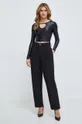 Tričko s dlhým rukávom Versace Jeans Couture čierna