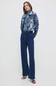 Хлопковый свитер Versace Jeans Couture 76HAFM09.CMH37 голубой SS24