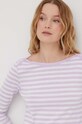 United Colors of Benetton longsleeve din bumbac 3OA6E16A1 violet