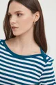blu navy United Colors of Benetton top a maniche lunghe in cotone