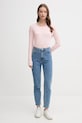 United Colors of Benetton longsleeve din bumbac 3GA2E16G0 roz AW25