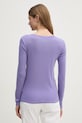 Oblečenie Bavlnené tričko s dlhým rukávom United Colors of Benetton 3GA2E16G0 fialová
