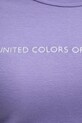 Бавовняний лонгслів United Colors of Benetton 3GA2E16G0 фіолетовий