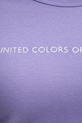 Bavlnené tričko s dlhým rukávom United Colors of Benetton 3GA2E16G0 fialová