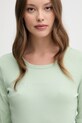Памучна блуза с дълги ръкави United Colors of Benetton зелен 3GA2E16G0