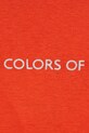 United Colors of Benetton longsleeve din bumbac 3GA2E16G0 portocaliu