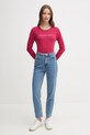 United Colors of Benetton top a maniche lunghe in cotone 3GA2E16G0 rosa AW25