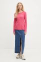 United Colors of Benetton longsleeve bawełniany 3GA2E16G0 różowy SS25