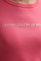 United Colors of Benetton longsleeve bawełniany różowy 3GA2E16G0