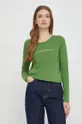 πράσινο Βαμβακερή μπλούζα με μακριά μανίκια United Colors of Benetton