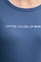United Colors of Benetton longsleeve bawełniany 3GA2E16G0 niebieski
