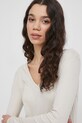 Бавовняний лонгслів United Colors of Benetton бежевий 3GA2E4245