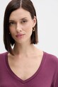 Хлопковый лонгслив United Colors of Benetton фиолетовой 3GA2E4245